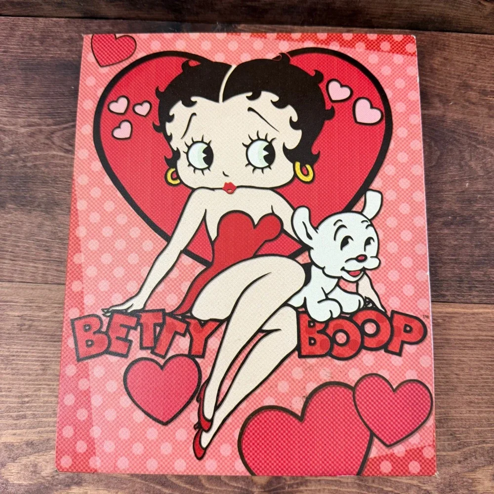 Betty Boop Vandor Heart Polka Dot Canvas Wall Art Decor Pudgy Dog 2008